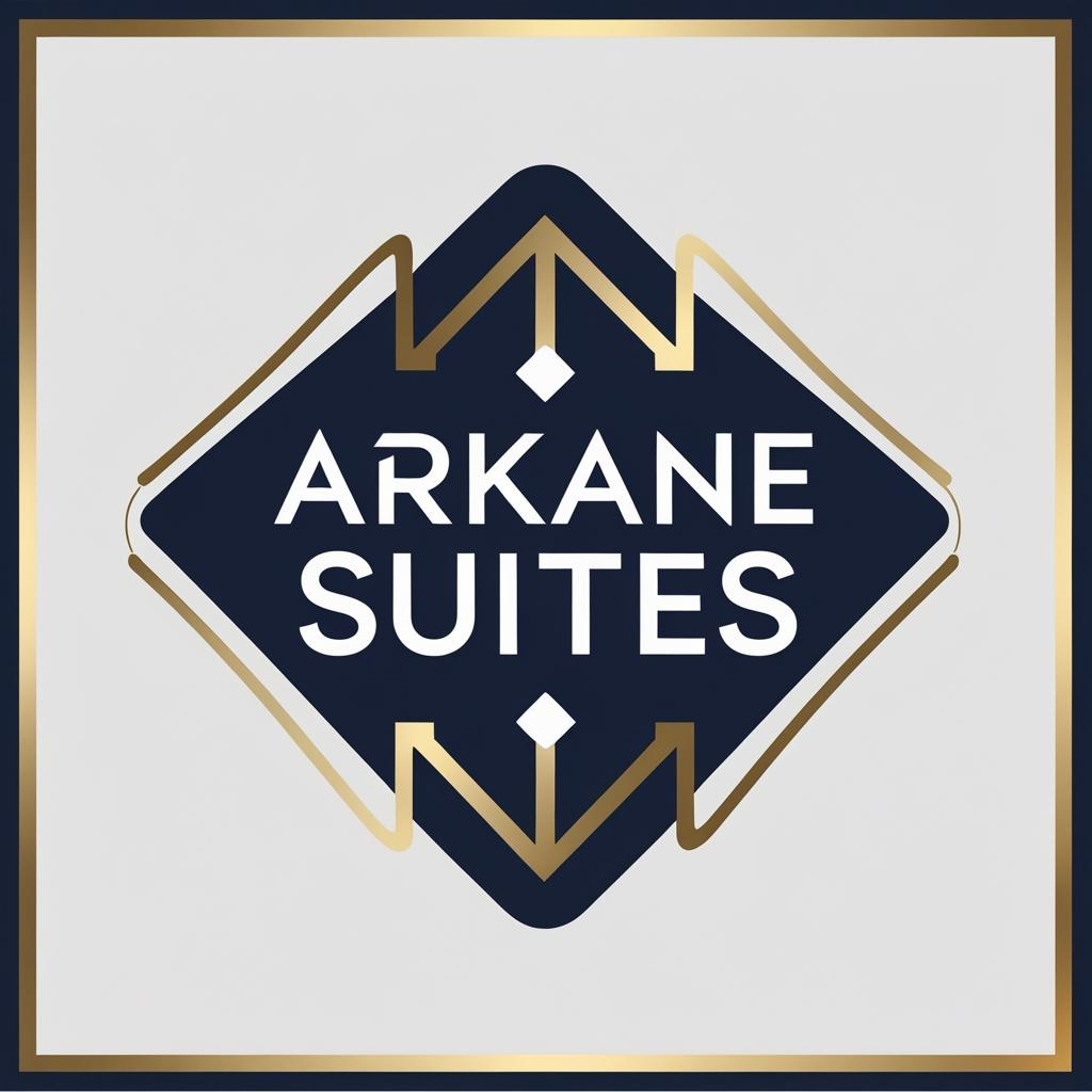 Refined Arkane Suites Logo with Elegant Elements